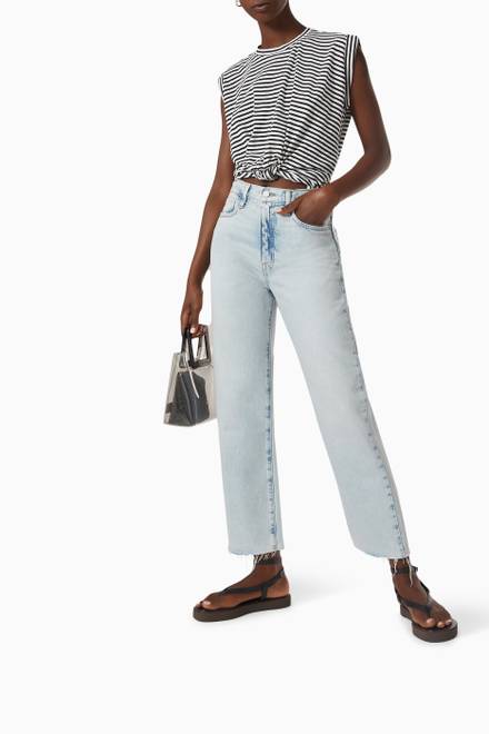 hover state of Le Jane Crop Jeans in Biodegradable Cotton 
