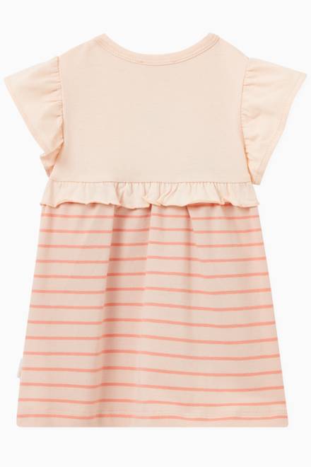 hover state of Stripe Ruffle Dress in Cotton 