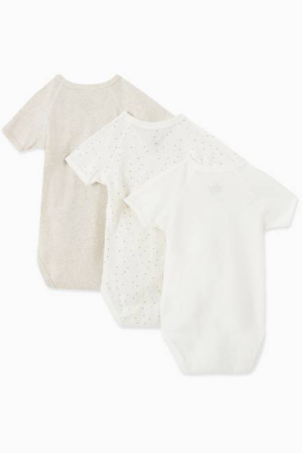 hover state of 3-Set Wrapover Bodysuit in Organic Cotton  