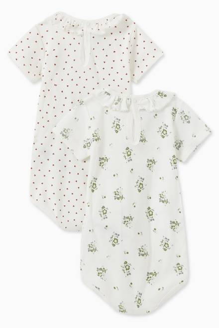 hover state of Sleepsuit in Cotton, Set of Two