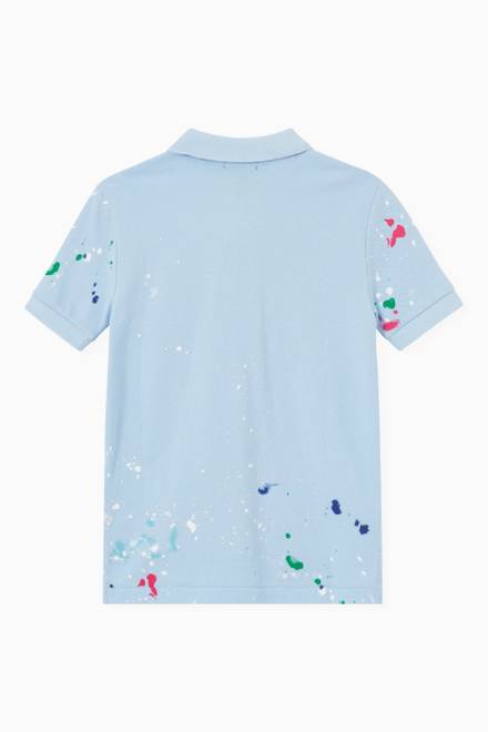 hover state of Paint Splatter Polo Shirt in Cotton Piqué  