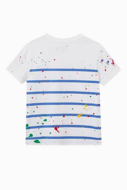 hover state of Paint-splatter Print T-shirt in Cotton