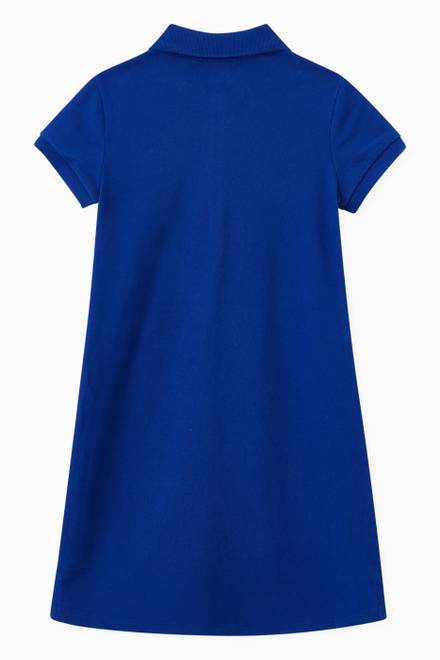hover state of Logo Embroidered Polo Dress in Cotton Piqué 