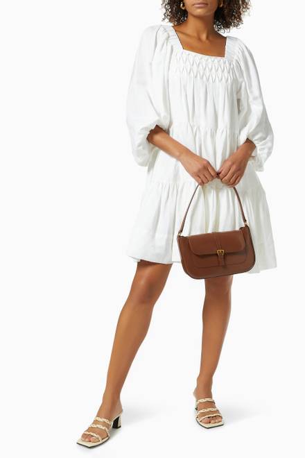 hover state of Paulina Mini Dress in Linen Blend