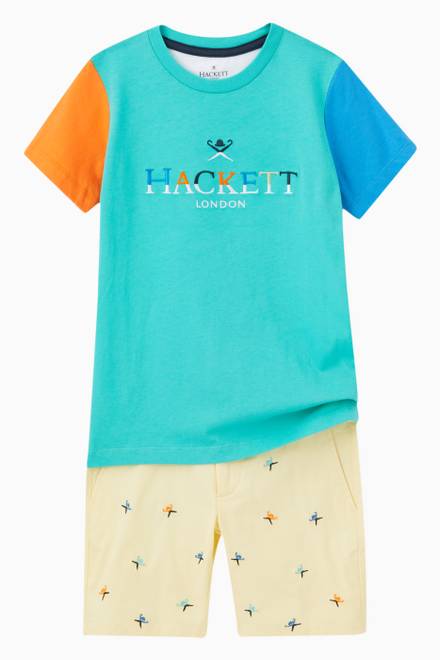 hover state of Multi-Panel Jersey T-Shirt in Cotton  