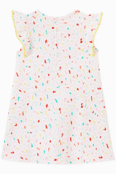 hover state of Trompe L'oeil All-Over Print Dress in Cotton  