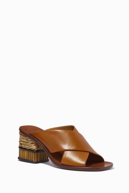 hover state of Laia Mules in Calfskin & Bamboo  