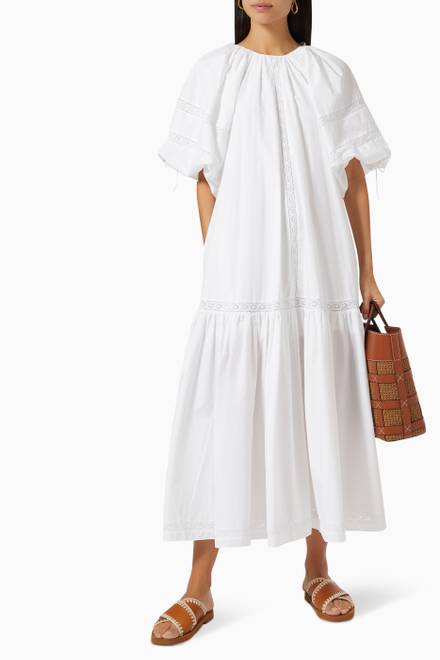 hover state of Vivienne Midi Dress in Organic Cotton Poplin    