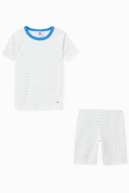 hover state of Star Print Pyjama Set in Organic Cotton