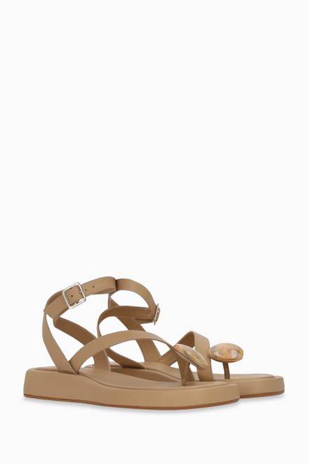 hover state of x RHW Rosie 4 Sandals in Leather 