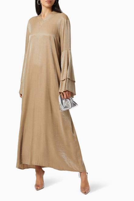 hover state of Bell Sleeve Midi Dress