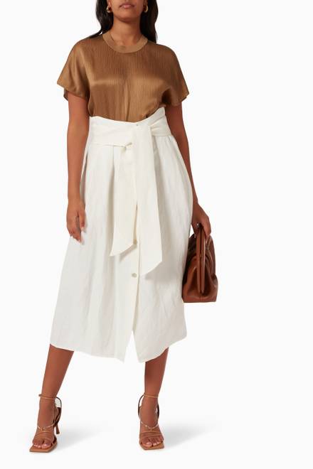 hover state of Belted Button Front Skirt