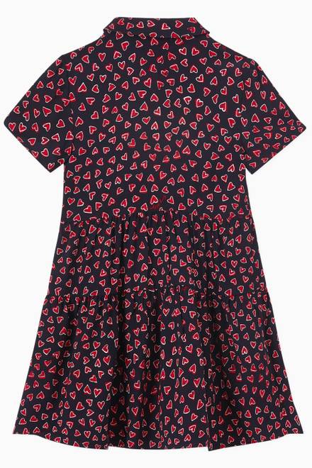hover state of Valentines Heart Print Shirt Dress
