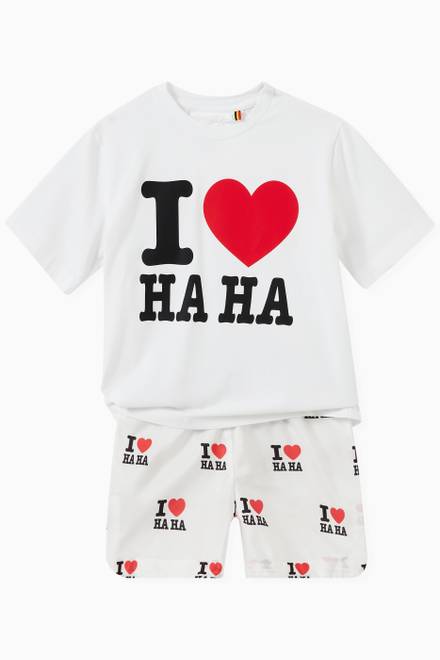 hover state of Haha Print T-shirt in Cotton