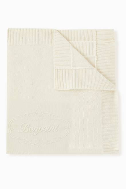hover state of Embroidered Baby Blanket in Cashmere  