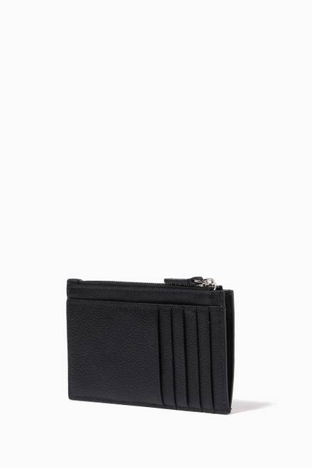 hover state of Cash Long Coin & Card Holder in Grained Calfskin   