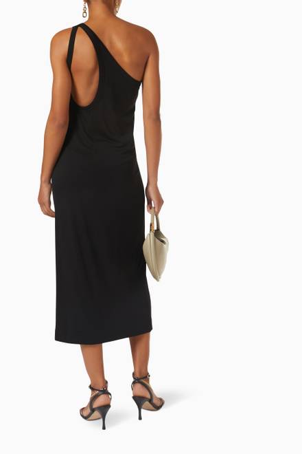 hover state of Astrid Asymmetric Dress in Stretch Tencel™ 