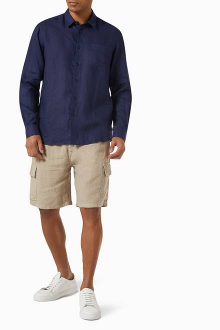 hover state of Long Sleeve Shirt in Linen 