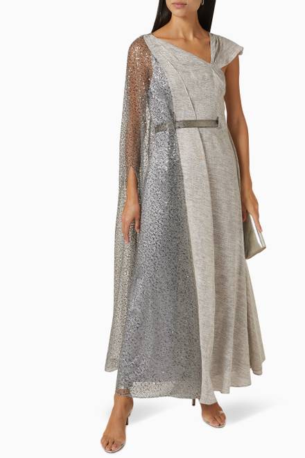 hover state of Sequin Draped Kaftan 