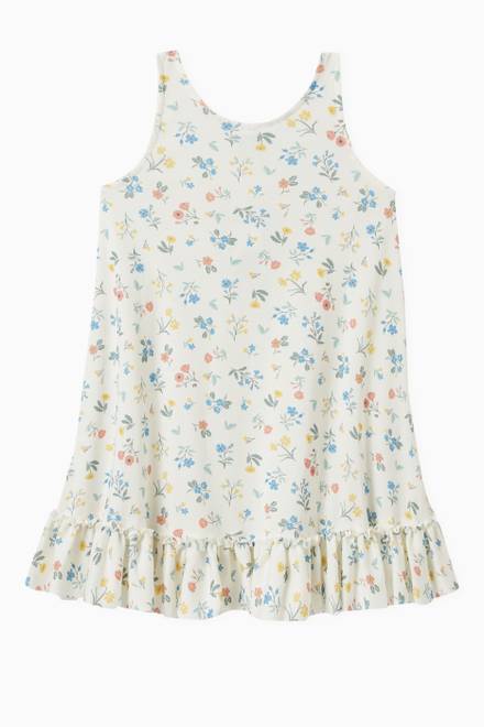 hover state of Floral Print Dress in Cotton 