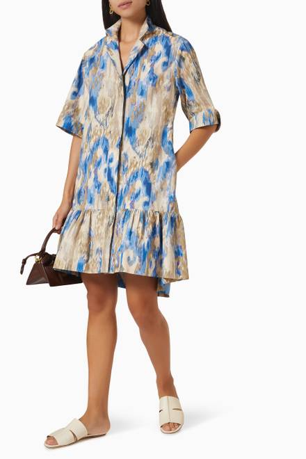 hover state of Shirt Dress in Cotton 