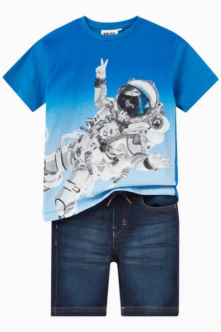 hover state of Astronaut Print T-shirt in Cotton