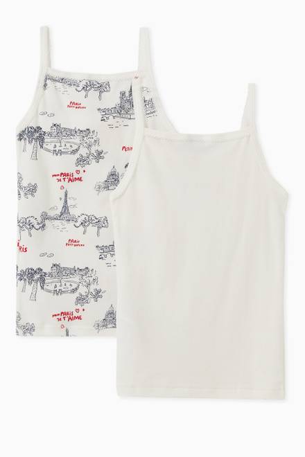 hover state of 2-Pack Paris-Themed Vests in Cotton