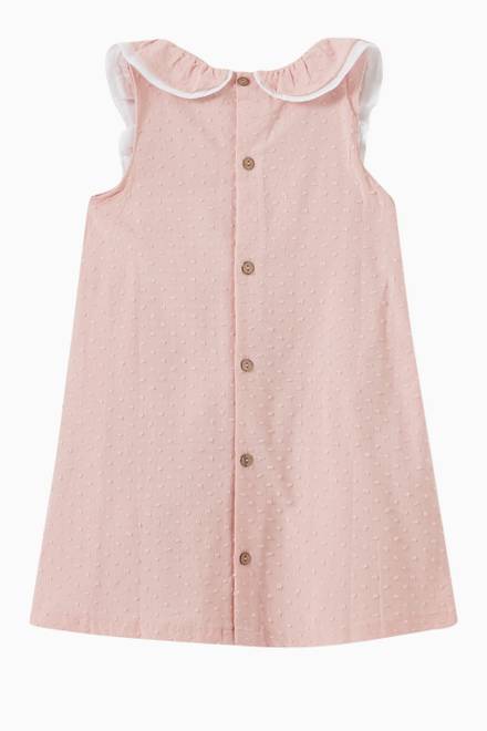 hover state of Aya Frilled Dress in Swiss Dot Cotton 
