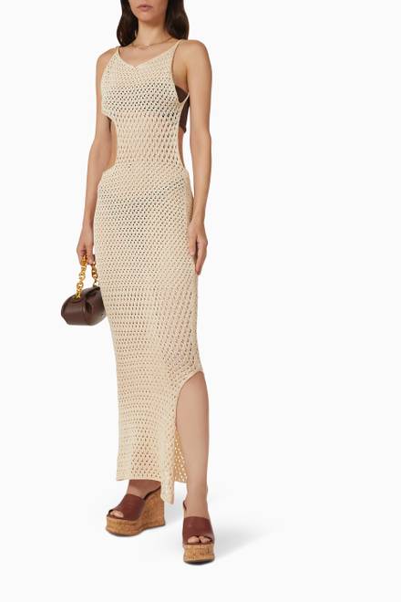 hover state of Tiva Open Back Maxi Dress in Pima Cotton Knit  