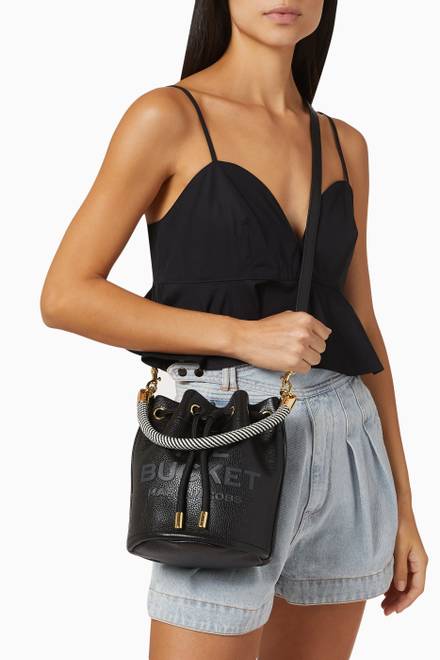 hover state of The Bucket Bag in Leather