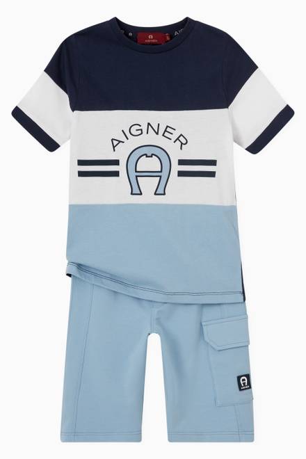 hover state of Logo Patch Pocket Bermuda Shorts in Cotton Jersey