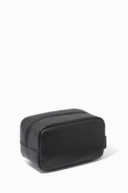 hover state of Logo Wash Bag in Faux Leather