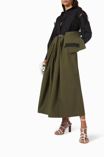 hover state of Hakama Oversized Pants in Cotton