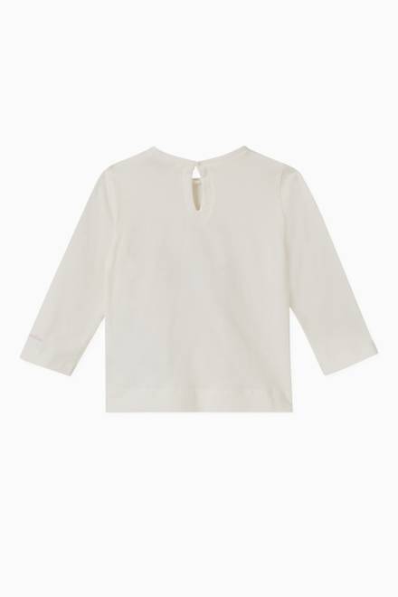 hover state of Marie Print Long-sleeved T-shirt in Cotton