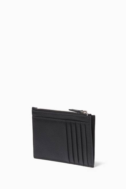 hover state of Cash Long Coin & Card Holder in Grained Calfskin     