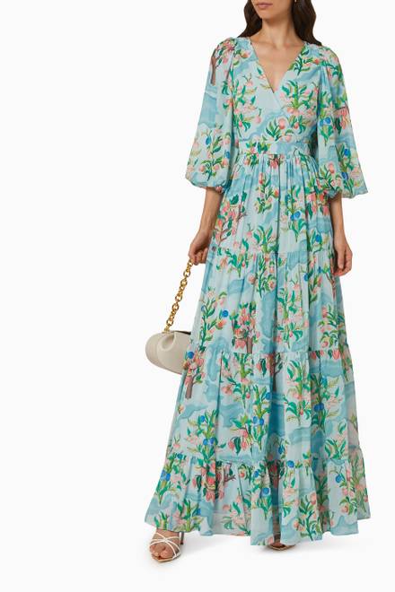 hover state of Orchard Flare Maxi Dress in Chiffon 