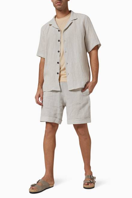 hover state of Camp Collar Shirt in Irish Linen 