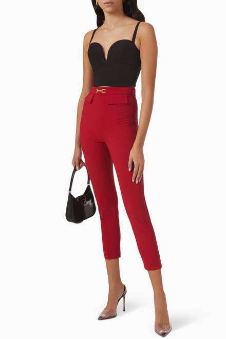 hover state of High-waist Skinny Pants in Stretch Crêpe