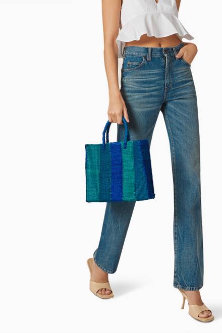 hover state of Small Murano Tote Bag in Toquilla Straw