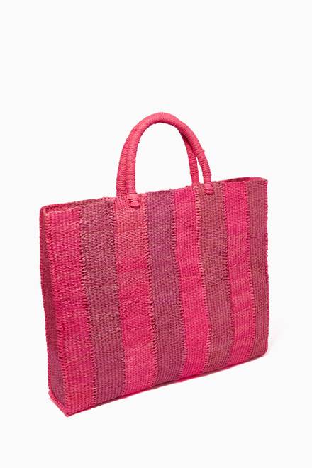 hover state of Medium Murano Tote Bag in Straw