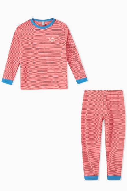 hover state of Milleraies Striped Pyjama Set in Organic Cotton