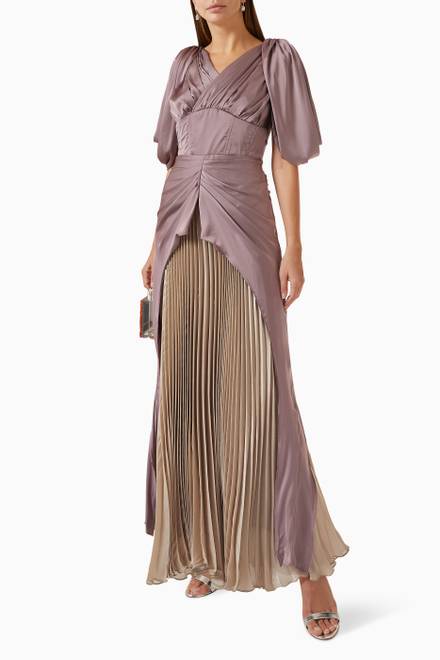hover state of Draped Pleated Dress