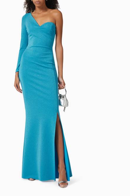 hover state of Lucelia Sugar One-shoulder Gown in Stretch-jersey