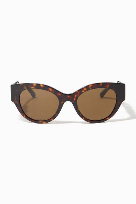 Shop Versace Brown Medusa Chain Sunglasses For Women Ounass Uae 