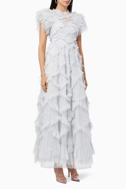 Genevieve Ruffle Gown in Kisses Tulle 