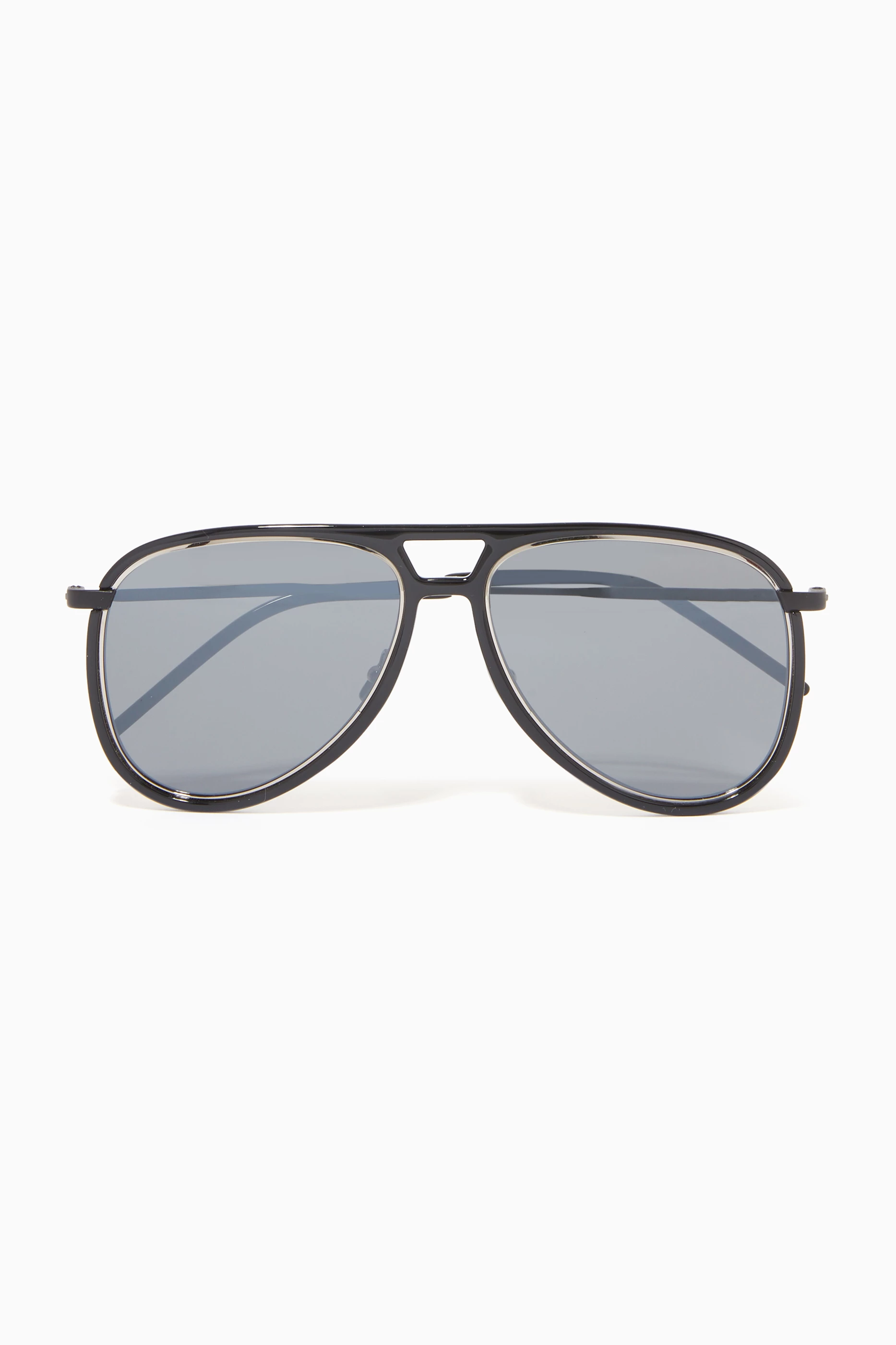 saint laurent aviator metal sunglasses