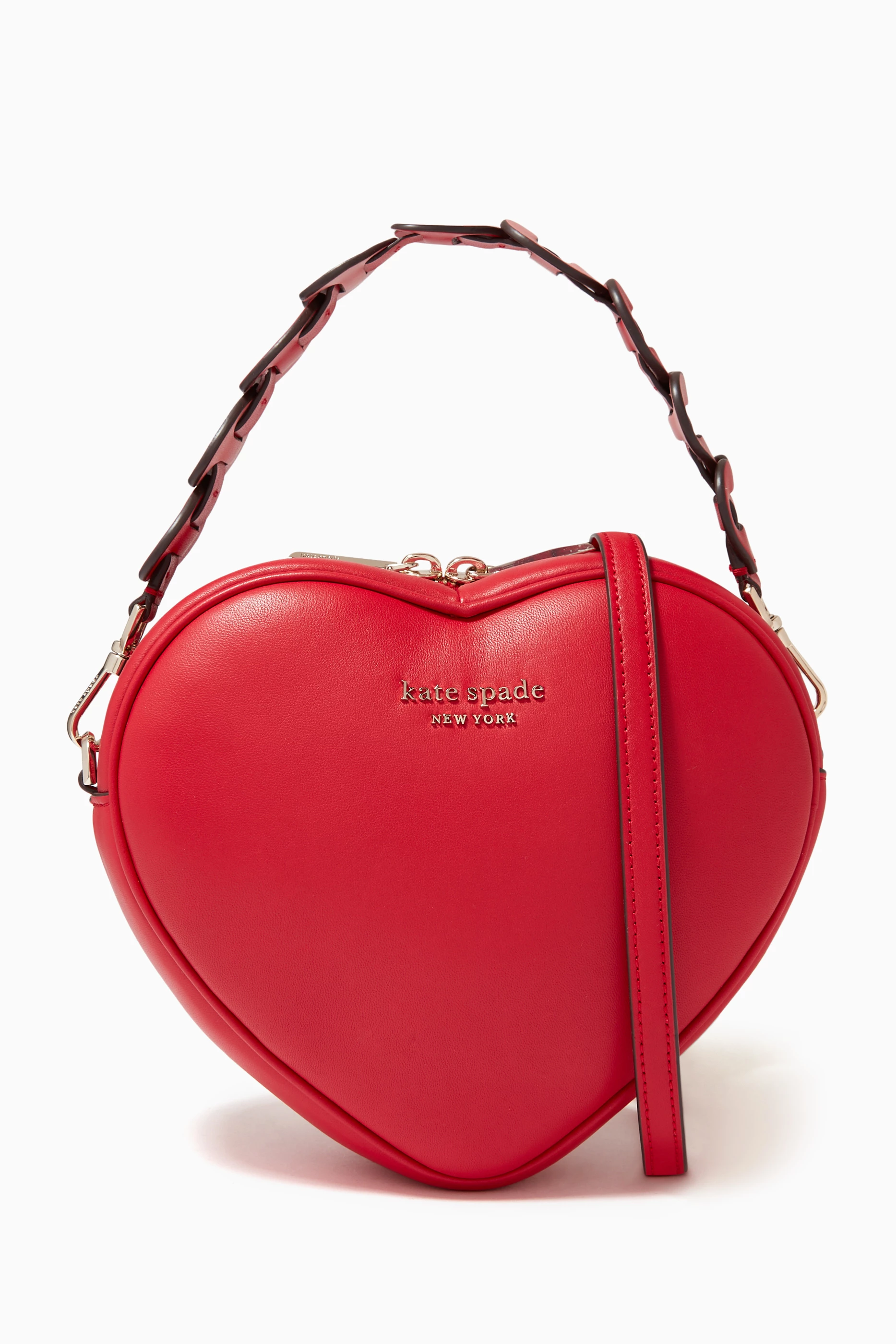 Shop Kate Spade New York Burgundy Heartbreaker 3D Heart Crossbody Bag in  Leather for WOMEN | Ounass UAE