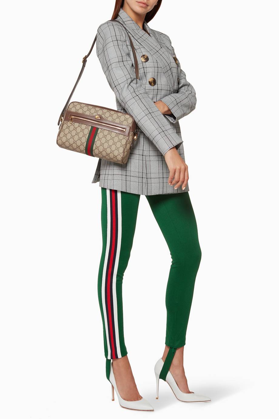 Shop Luxury Gucci Beige Ophidia GG Supreme Medium Shoulder Bag | Ounass UAE