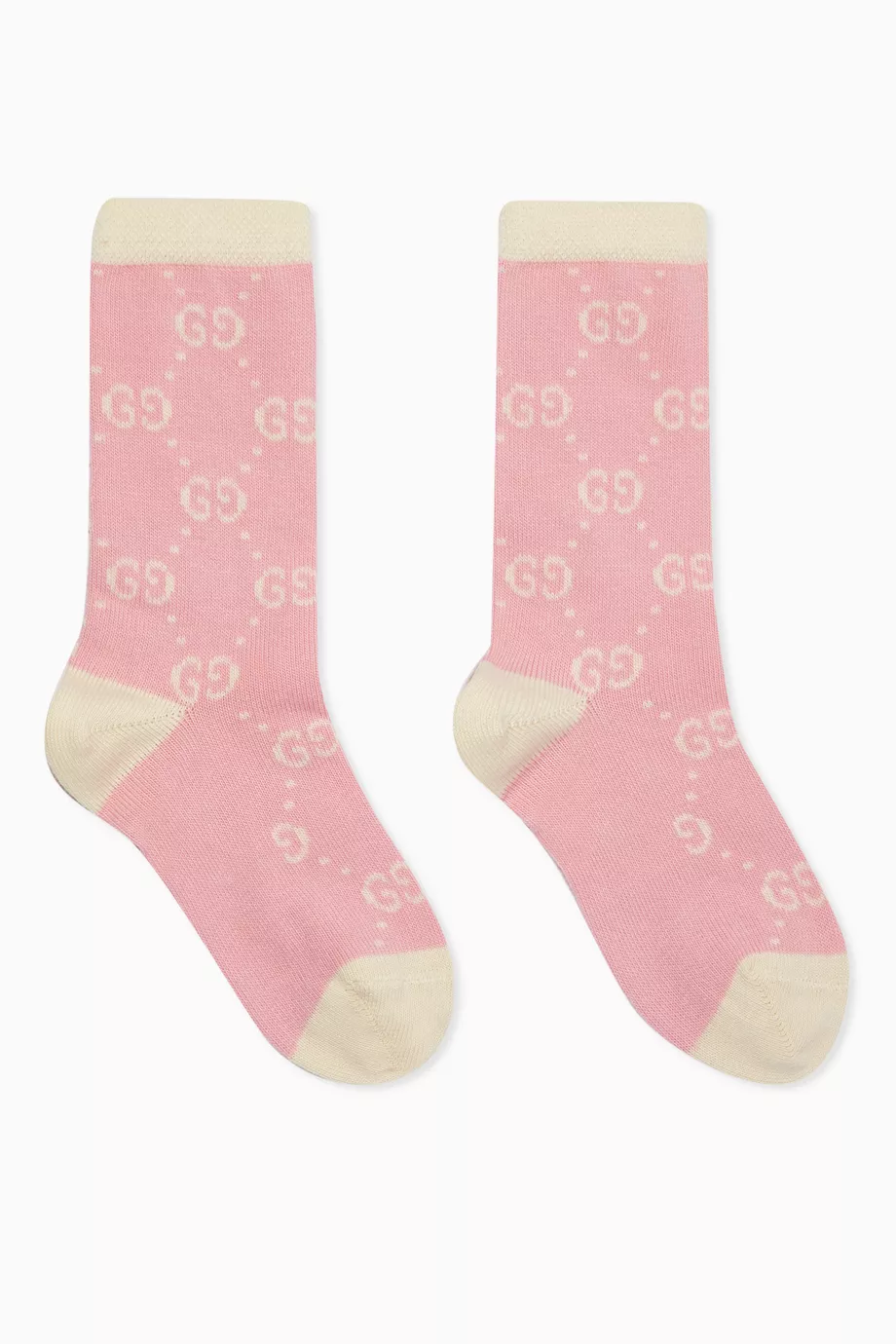 Shop Gucci Pink Logo Socks in Cotton-blend for KIDS | Ounass Kuwait